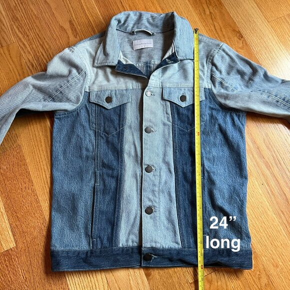 Triarchy/Atelier Denim Colorblock Two Tone Denim Jean Jacket Size M/L - Picture 8 of 11